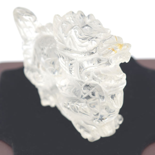 黄水晶入りの水晶龍